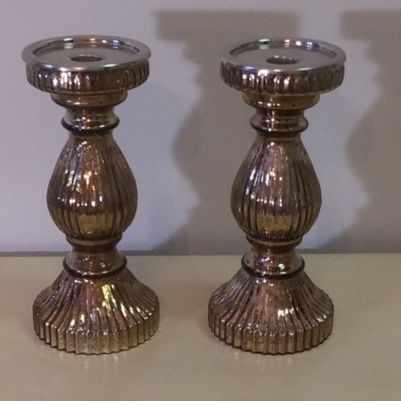 Ashland Accents Set Of 2 Ashland Elegance Pillar Candle Holders From Michaels 9 Inches Tall